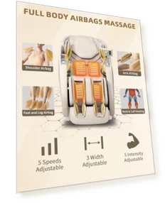 Массажное кресло для всего тела с нулевой гравитацией, сканированием тела, 4D шиацу и голосовым управлением — Кресла для салонов и спа, RelaxRelife