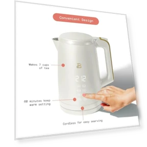 Электрический чайник, программируемая температура, сенсорный дисплей — Чайники и чайные машины, Generic