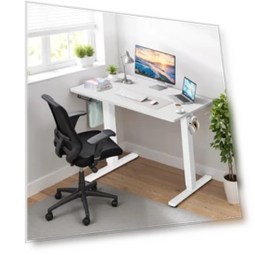 Электрический регулируемый по высоте стол для сидения и стояния — Крепления для мониторов, SageNest