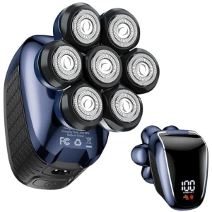 Электрическая бритва для лысых мужчин: 5-в-1 - Водонепроницаемая для сухого и влажного бритья - Профессиональный набор..., Wyklaus