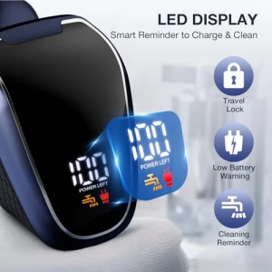 Электрическая бритва для лысых мужчин: 5-в-1 - Водонепроницаемая для сухого и влажного бритья - Профессиональный набор..., Wyklaus