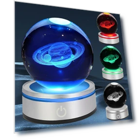 Хрустальный шар планеты Сатурн с ночником и подсветкой — Лампы и абажуры, Fantastic House