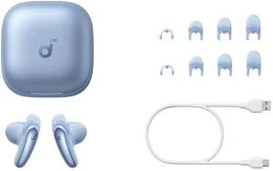 Наушники TWS, голубой — Беспроводные наушники, Anker