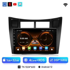 Автомагнитола с Android 13, 4G, GPS, Wi-Fi, CarPlay для Toyota Yaris 2005-2012 — Автомагнитолы, JIUYIN