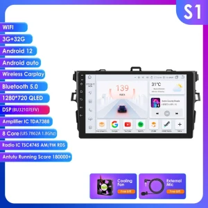 Автомагнитола с Android Auto и CarPlay для Toyota Corolla 2007-2011 — Автомагнитолы, Hizpo