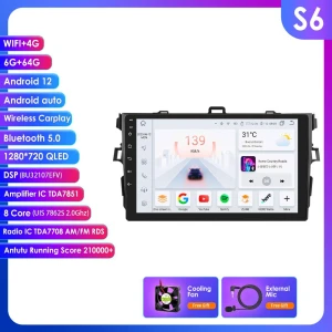 Автомагнитола с Android Auto и CarPlay для Toyota Corolla 2007-2011 — Автомагнитолы, Hizpo