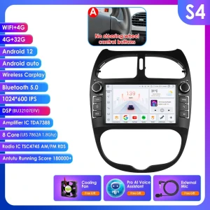 Интеллектуальная автомагнитола Android для Peugeot 206, 206CC, 206SW 2000-2008 — Автомагнитолы, OSSURET