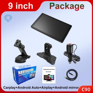 Беспроводной навигационный экран для автомобиля с CarPlay, Bluetooth и HD камерой заднего вида — Автомагнитолы, Discount Domain