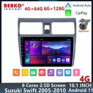 Автомобильная стереосистема 2din Android, мультимедийный видеоплеер, навигация, GPS для Suzuki Swift 2003-2010, DSP 2... — Автомагнитолы, Reakosound