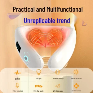 Беспроводной массажер для шеи с подогревом и импульсной терапией — Массажные пистолеты, Hezheng