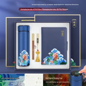 Бизнес-термос с умным подогревом в подарочном наборе с темой карпов — Умные бутылки для воды, Guochao