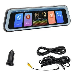 Зеркало видеорегистратора для автомобиля с Carplay, Android Auto, 5G WIFI, BT FM — Камеры заднего вида, Auto Launcher