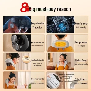 Умный массажер для шеи и плеч с термотерапией, подарочное издание — Массажные пистолеты, SKG