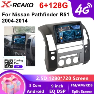 Автомобильный радиоприемник с Android 13 для Nissan Pathfinder R51 2004-2014 — Автомагнитолы, X-REAKO