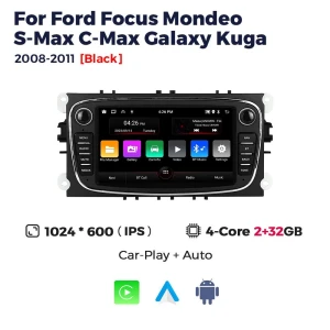Android WIFI GPS экран для Ford Focus 2 3 4 mk2 Kuga Mondeo Fiesta Transit Connect SC MAX Автомагнитола Carplay Головное... — Автомагнитолы, ZoomSpark
