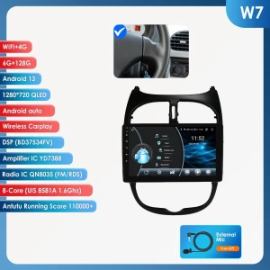 Автомагнитола с CarPlay и Android Auto для Peugeot 206, 206CC, 206SW 2000-2008 — Автомагнитолы, Hizpo