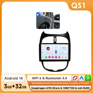 Автомагнитола с CarPlay и Android Auto для Peugeot 206, 206CC, 206SW 2000-2008 — Автомагнитолы, Hizpo