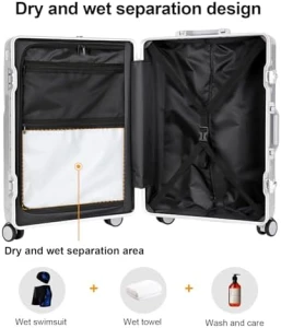 Багаж на колесиках, расширяемый, с жестким корпусом — Умные чемоданы, AIWEINY