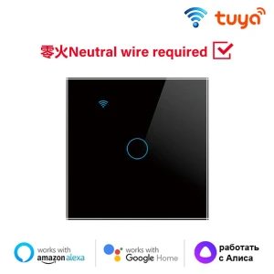 Сенсорный выключатель WiFi Smart Wall 4-клавишный — Умные выключатели, Tuya
