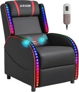 Игровое массажное кресло с RGB подсветкой — Массажные кресла, Homall