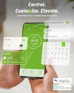 WiFi водяной таймер для шланга с латунными входом и выходом, 2 зоны — Системы автополива, RainPoint