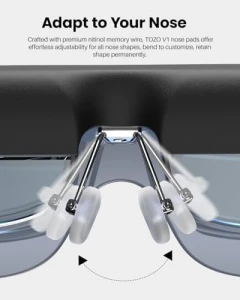 AR-очки с ультраярким дисплеем, стереодинамиками и регулируемой коррекцией миопии — Умные очки, TOZO