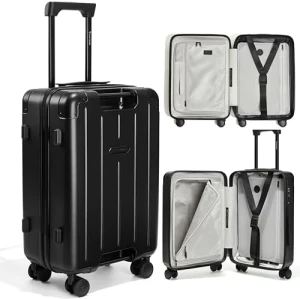 Чемодан-компрессионный с USB-портом — Умные чемоданы, BlackVoyage