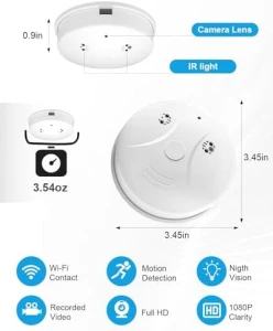 WiFi Скрытая камера 1080P в детекторе дыма с детекцией движения и циклической записью — Камеры видеонаблюдения, DAIFAC