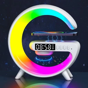 Беспроводное зарядное устройство с Bluetooth-динамиком и окружающим освещением — Лампы с Bluetooth-колонкой, Popular House