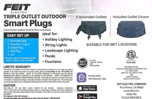 Тройная уличная розетка Smart Plug, 2 шт. — Умные розетки, Feit Electric