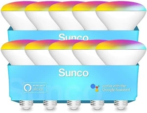 Умная лампа BR30 с Wi-Fi и сменой цвета, 8 Вт — Умные лампы, Sunco