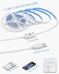 Светодиодная лента RGB COB 5V с Bluetooth и пультом — Светодиодные ленты, Samsion