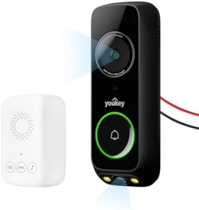 Дверной видеозвонок с проводным подключением и чеймом — Видеодомофоны, youkey