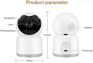 камера домашняя 3MP Wi-Fi с панорамным наклоном и поворотом — Камеры видеонаблюдения, Bawofu