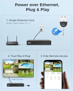 4K PTZ-камера с автоотслеживанием и NVR — Камеры видеонаблюдения, Hiseeu