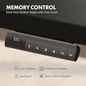 Регулируемый по высоте стол Executive 55" с ящиками и отсеком для ПК — Столы с регулировкой высоты, FLEXISPOT