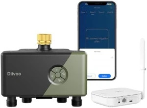 WiFi водяной таймер для шланга, 4 зоны — Системы автополива, Diivoo