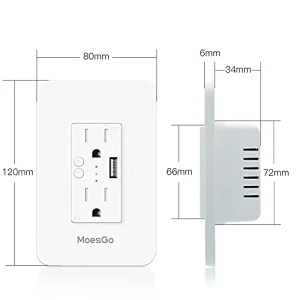 Умная розетка с USB и раздельным управлением — Умные розетки, MoesGo