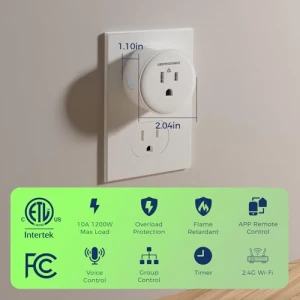Умная розетка с поддержкой Matter, 4 шт. — Умные розетки, Lightinginside