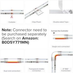 Умная светодиодная лента RGB COB с адресацией WS2811 — Светодиодные ленты, BTF-LIGHTING