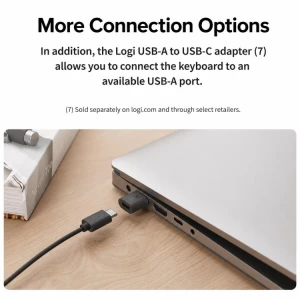 Бесшумная проводная офисная клавиатура с ИИ-клавишей — Bluetooth-клавиатуры, Logitech