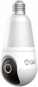 4MP Wi-Fi камера-лампочка с поворотом и наклоном — Камеры видеонаблюдения, Amcrest