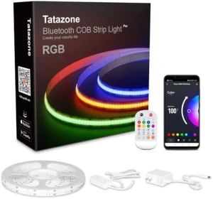 RGB COB светодиодная лента 150 см с Bluetooth и пультом — Светодиодные ленты, Tatazone