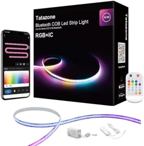 Светодиодная лента COB RGB+IC 10 м с эффектом бегущих огней и синхронизацией с музыкой — Светодиодные ленты, Tatazone