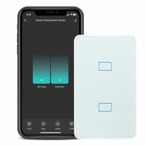 Смарт-выключатель Bluetooth с сенсорной панелью, 2-клавишный — Умные выключатели, Hauza