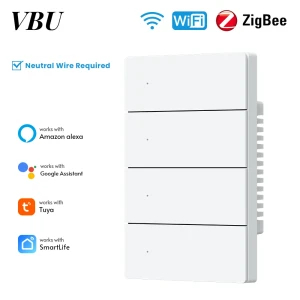 Умный настенный выключатель Zigbee (1/2/3/4/6 клавиш) — Умные выключатели, VBU