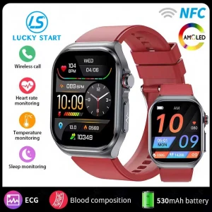 Умные часы с AMOLED-экраном, ЭКГ, мониторингом здоровья — Умные часы, Lucky Start