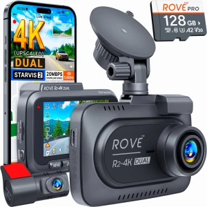 Видеорегистратор ROVE R2-4K DUAL с камерой спереди и сзади, 4K, WiFi — Видеорегистраторы, ROVE
