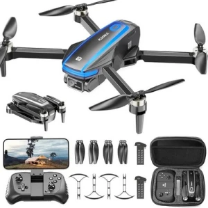 Дрон с камерой 4K для взрослых и детей, FPV квадрокоптер с защитой пропеллеров — Квадрокоптеры, PLEGBLE