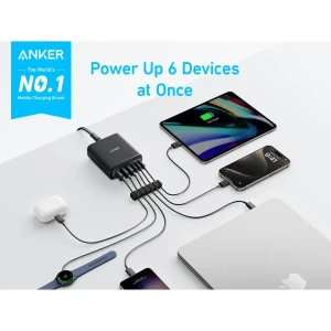 Зарядная станция с быстрой зарядкой USB C, Anker
